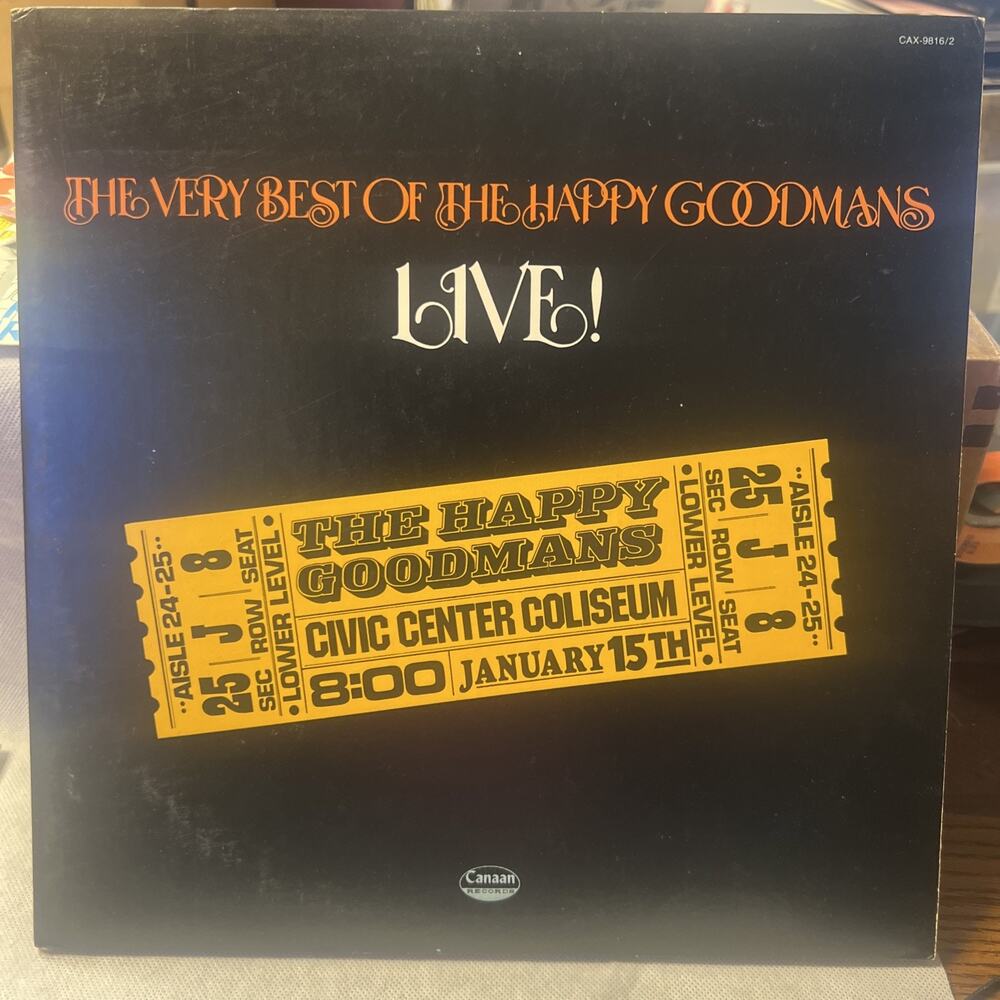 The Very Best Of The Happy Goodmans Live 1977 Canaan 2 LP VG++ ULTRASONIC CLEAN